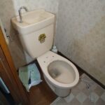 既存のTOTO製ウォシュレット取り外し