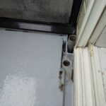 作業前のベランダ排水口