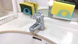 さいたま市西区でレバー部から水漏れしていた洗面水栓