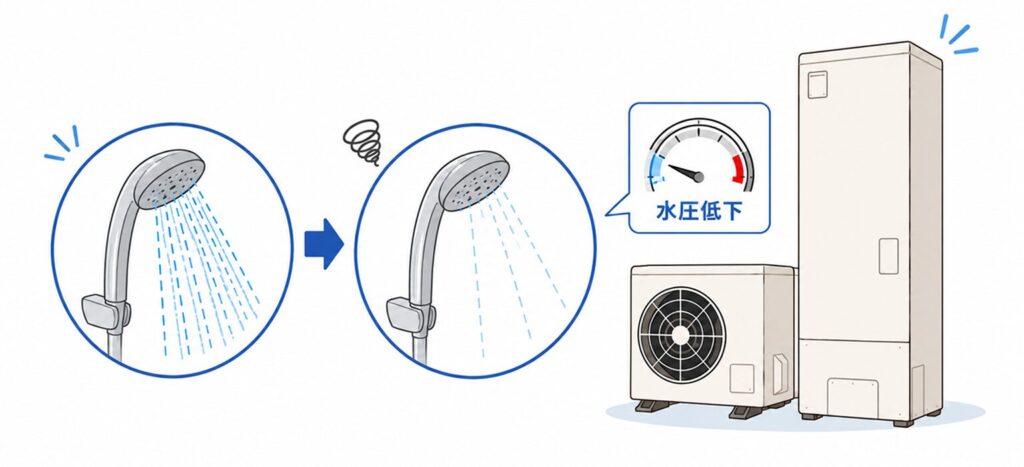 エコキュートの水圧低下