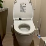 世田谷区野沢のTOTO一体形トイレ機能部交換前