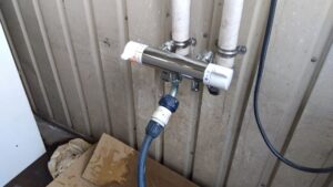 さいたま市中央区でTOTO TW40SZへ交換後の屋外混合水栓