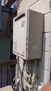 さいたま市南区で経年劣化による故障で交換する前のリンナイ製ガス給湯器