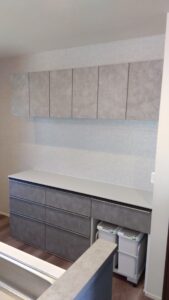 府中市, カップボード設置, キッチンカップボード, 吊戸棚, 下台収納, 施主支給品