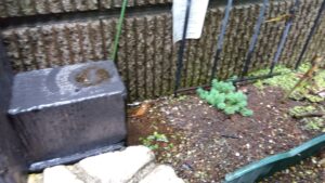 既存の屋外水栓を取り外した後の設置場所